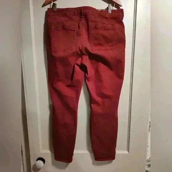 Anthropologie Rust Stretchy Pants |  17" (34") Waist | 10" Rise | 27" Inseam - Picture 2 of 4